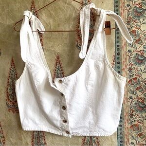 Free People bustier. Tie strap crop top